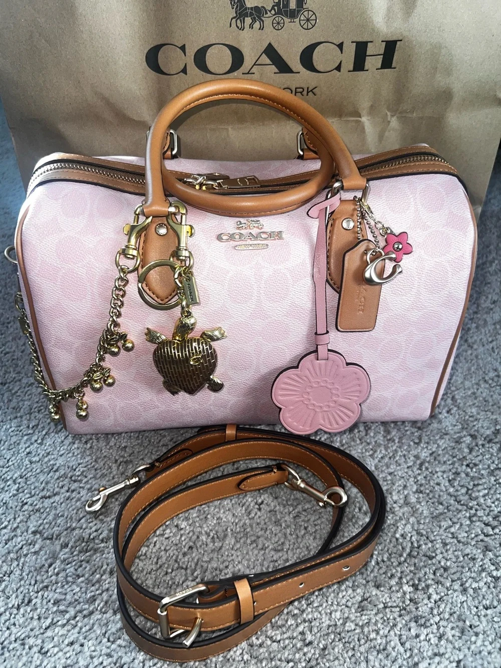 COACH Large Pink Rowan